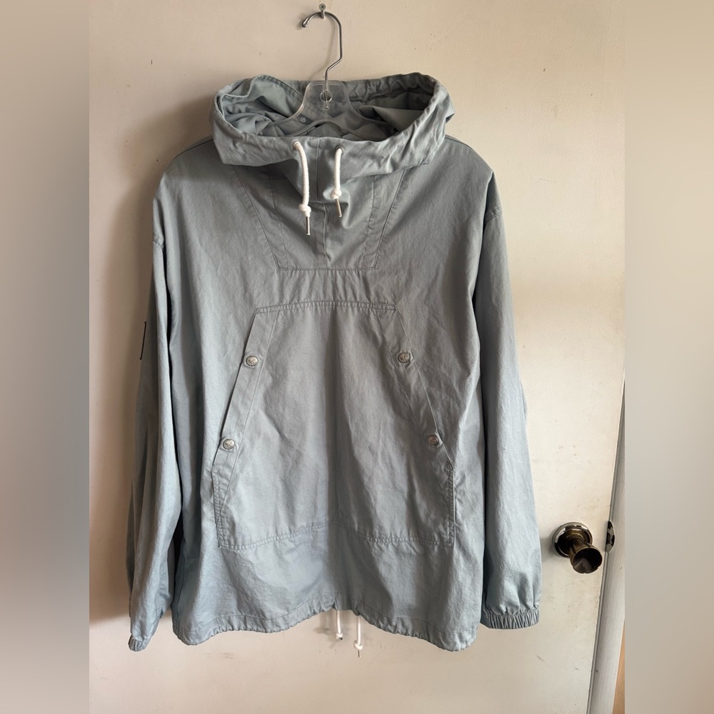 Pretty Green - Baby Blue Overhead Smock Parka- Liam Gallagher Oasis